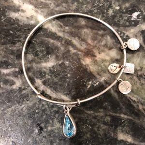 Alex and Ani blue stone charm and bracelet